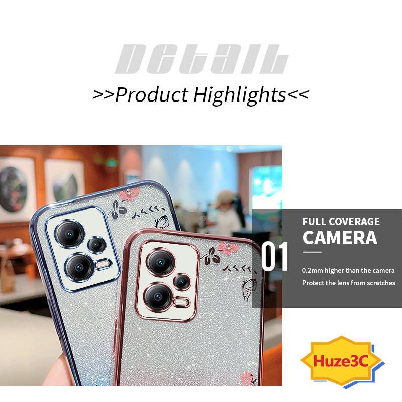 Ốp Lưng redmi note12 pro 5g / redmi note 12 5g Ốp Điện Thoại Hình Hoa Và Bướm Cho redmi note12 pro 5g / redmi note 12 5g HYB