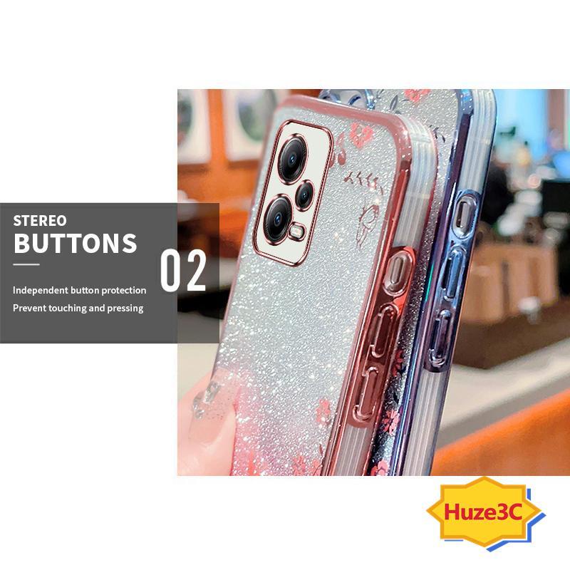 Ốp Lưng redmi note12 pro 5g / redmi note 12 5g Ốp Điện Thoại Hình Hoa Và Bướm Cho redmi note12 pro 5g / redmi note 12 5g HYB