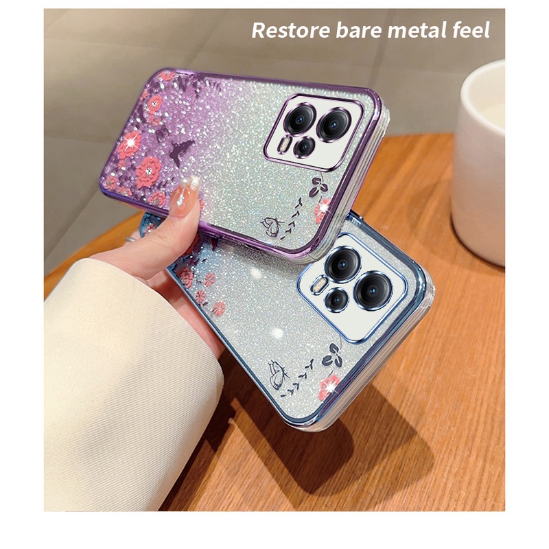 Ốp Lưng redmi note12 pro 5g / redmi note 12 5g Ốp Điện Thoại Hình Hoa Và Bướm Cho redmi note12 pro 5g / redmi note 12 5g HYB