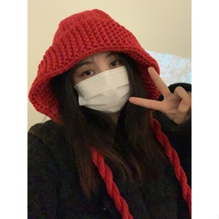 Mũ Len Dệt Kim Thủ Công Che Tai Giữ Ấm Mùa Đông Mừng Năm Mới Dành Cho Nữ