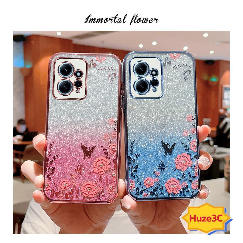 Ốp Lưngo redmi note 12 4g  Ốp Điện Thoại Họa Tiết Hoa Và Bướm Cho redmi note 12 4g HYB