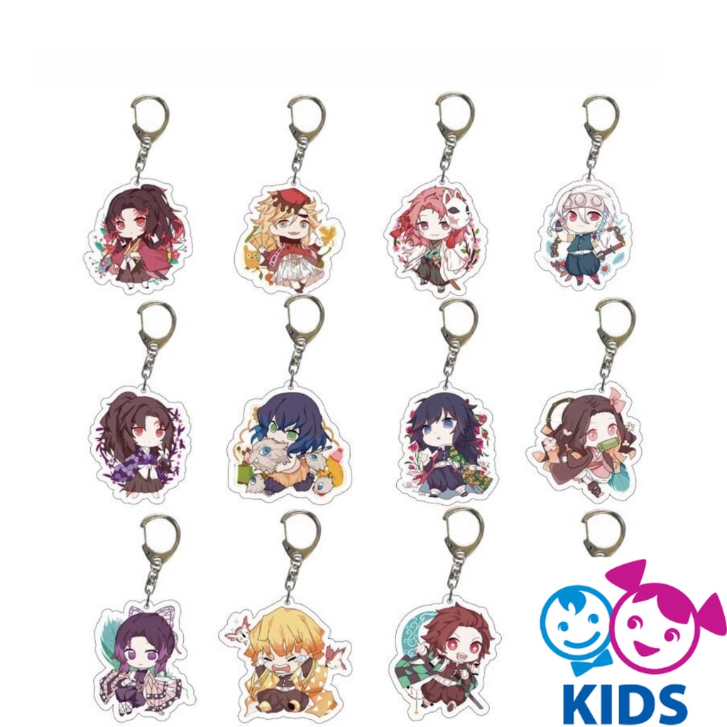 Móc Chìa Khóa 3cm Bằng Acrylic Hình Nhân Vật Anime Demon Slayer NLSHOP