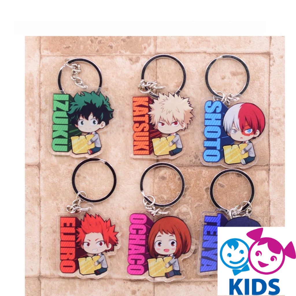 Móc khóa acrylic trong suốt kiểu hình nhân vật anime my hero academia 40 mẫu tùy chọn NLSHOP