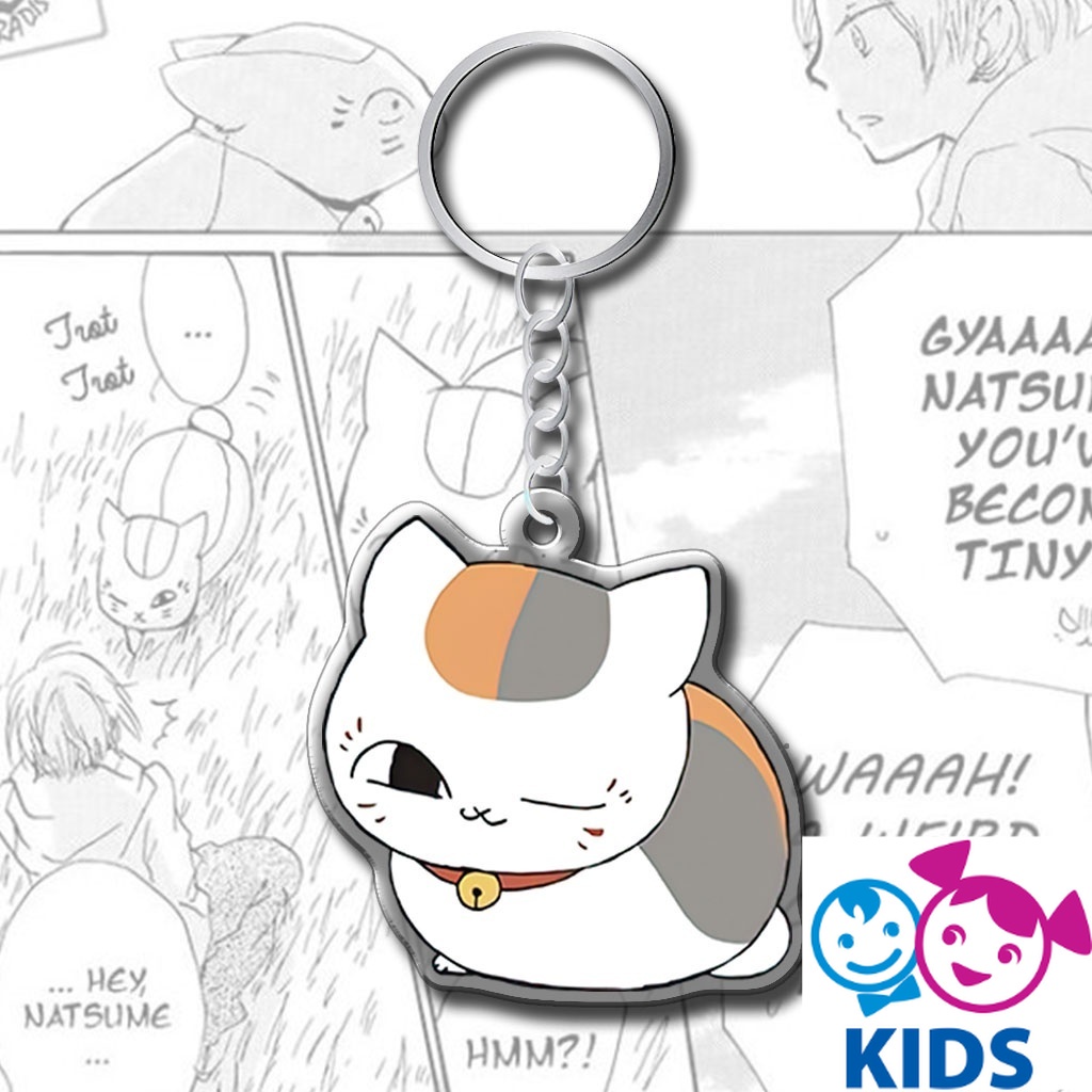 Mã QR in theo yêu cầu và móc khóa Natsume Yuujinchou Hữu Nhân Sổ Nyanko Sensei đáng yêu NLP anime