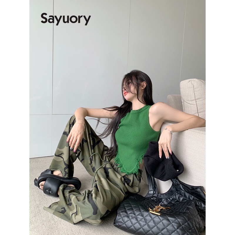 Áo vest Dệt Kim Nữ Tua Rua Năm 2023 sayuory