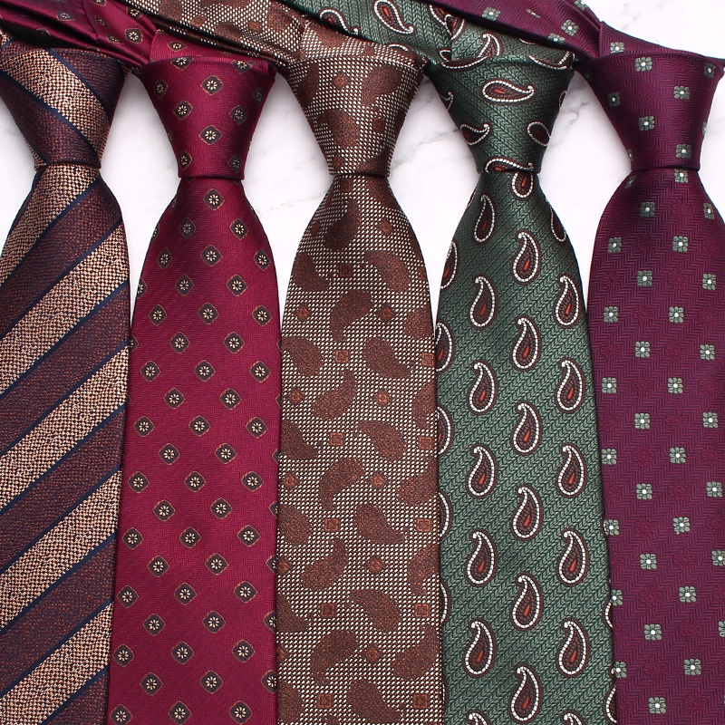 Cà Vạt Lụa polyester Kẻ Sọc Cá Tính Lịch Lãm Cho Chú Rể