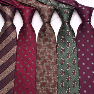 Cà vạt lụa polyester kẻ sọc cá tính lịch lãm cho chú rể