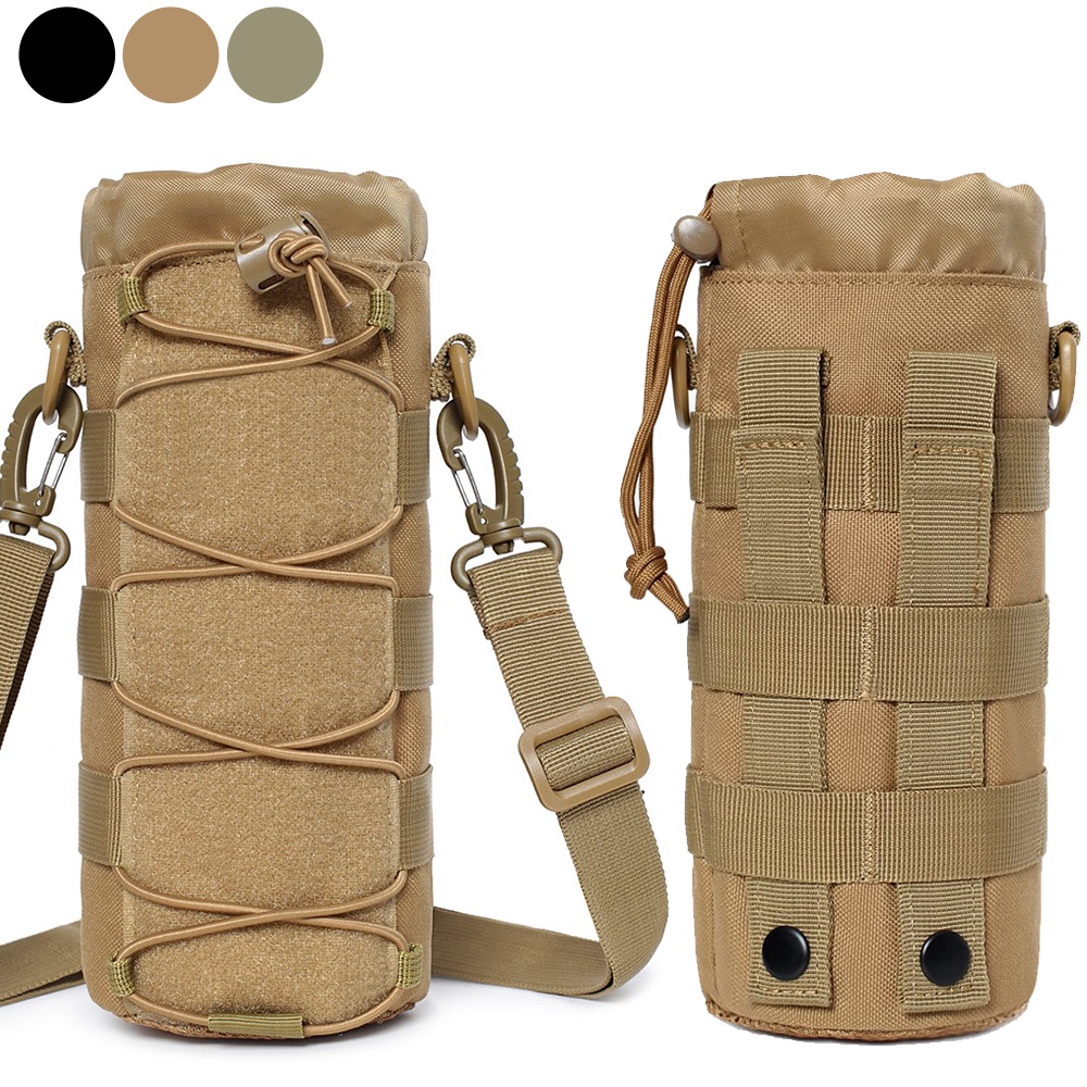 Túi Đựng Bình Nước 1l 1000d Bằng nylon Có Dây Rút Và Đáy Lưới Tiện Dụng Mang Theo Du Lịch Cắm Trại