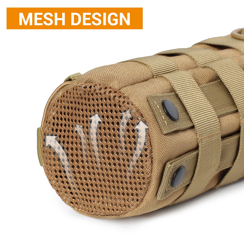 Túi Đựng Bình Nước 1l 1000d Bằng nylon Có Dây Rút Và Đáy Lưới Tiện Dụng Mang Theo Du Lịch Cắm Trại