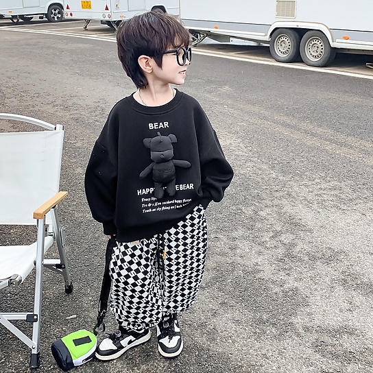 Set Đồ Thể Thao Dài Tay Phong Cách Thời Trang Mới 2023 Cho Bé Trai