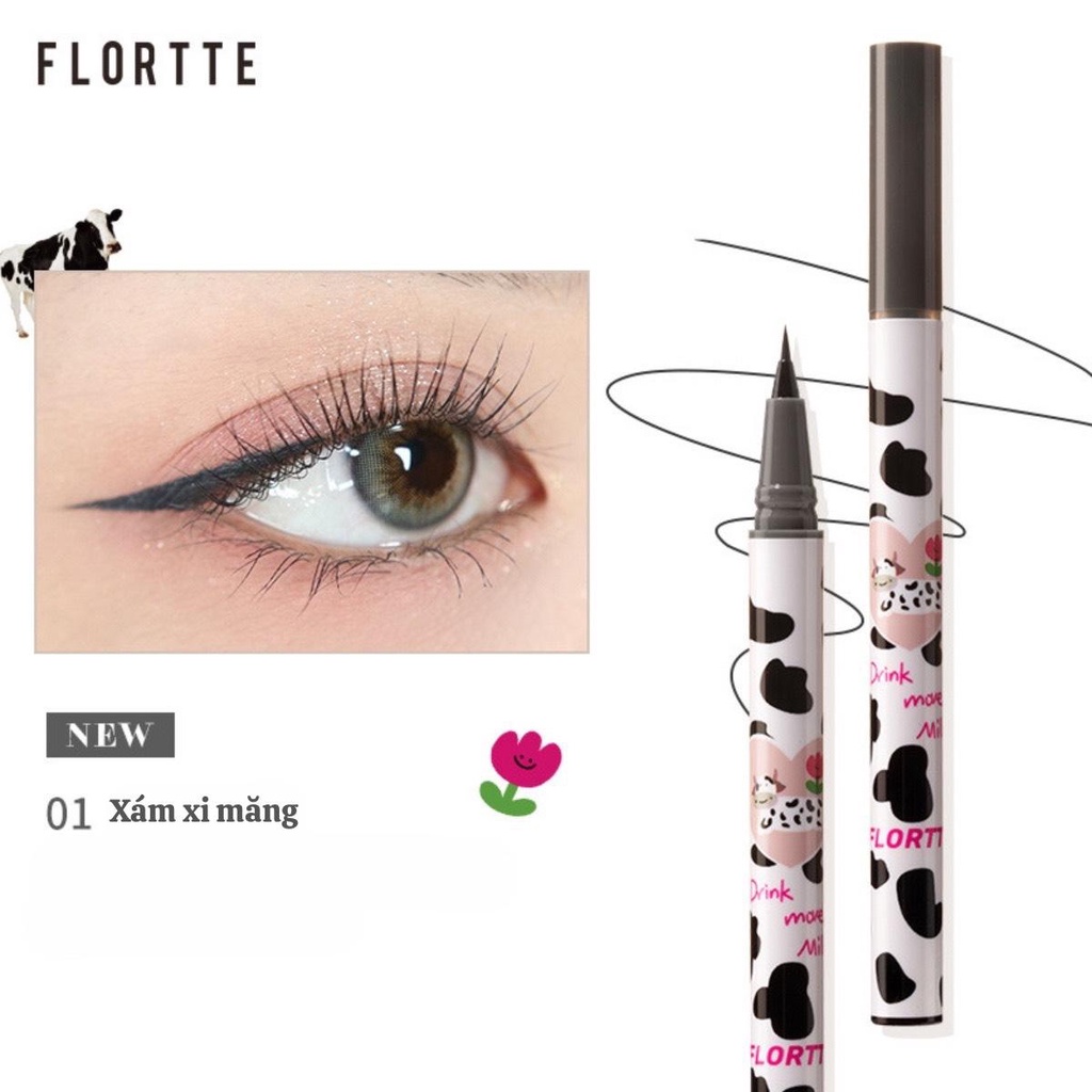Bút kẻ mắt eyeliner FLORTTE không lem, lâu trôi