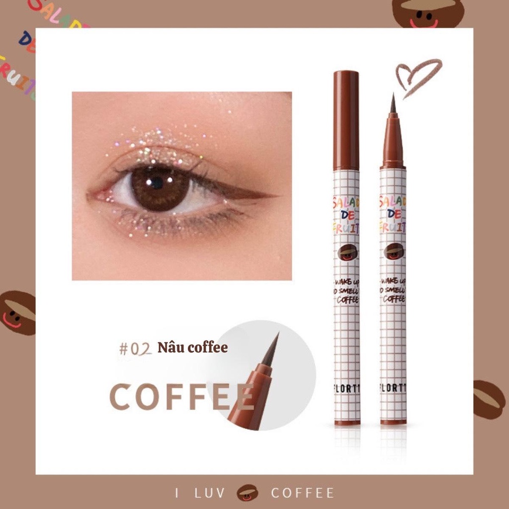 Bút kẻ mắt eyeliner FLORTTE không lem, lâu trôi