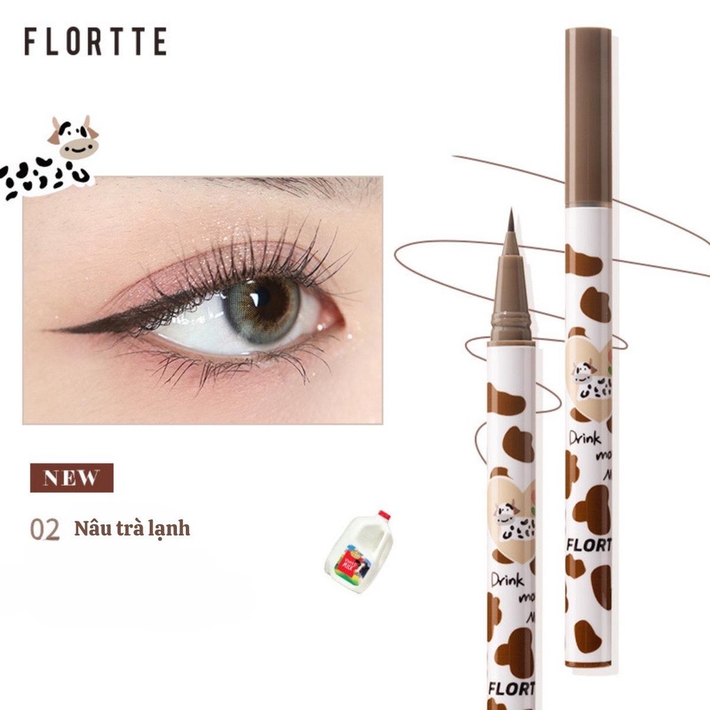 Bút kẻ mắt eyeliner FLORTTE không lem, lâu trôi