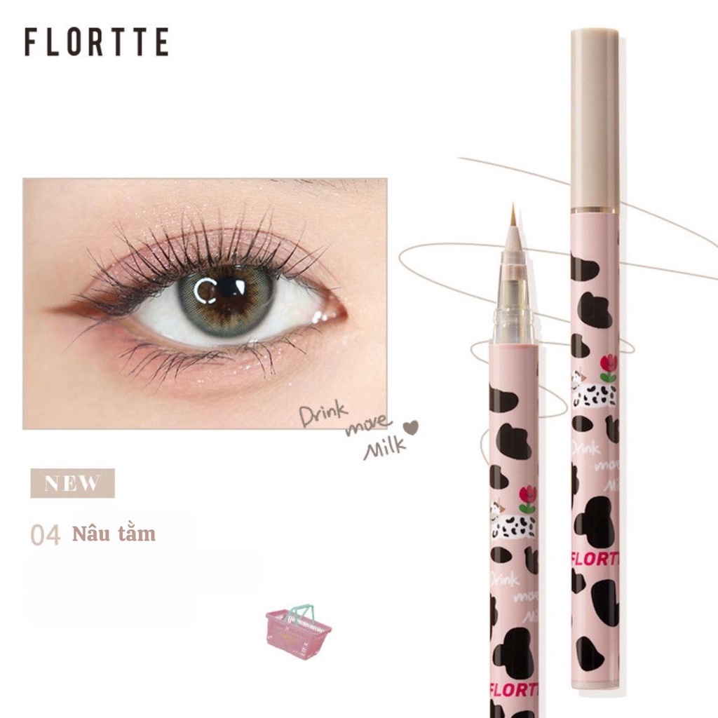 Bút kẻ mắt eyeliner FLORTTE không lem, lâu trôi