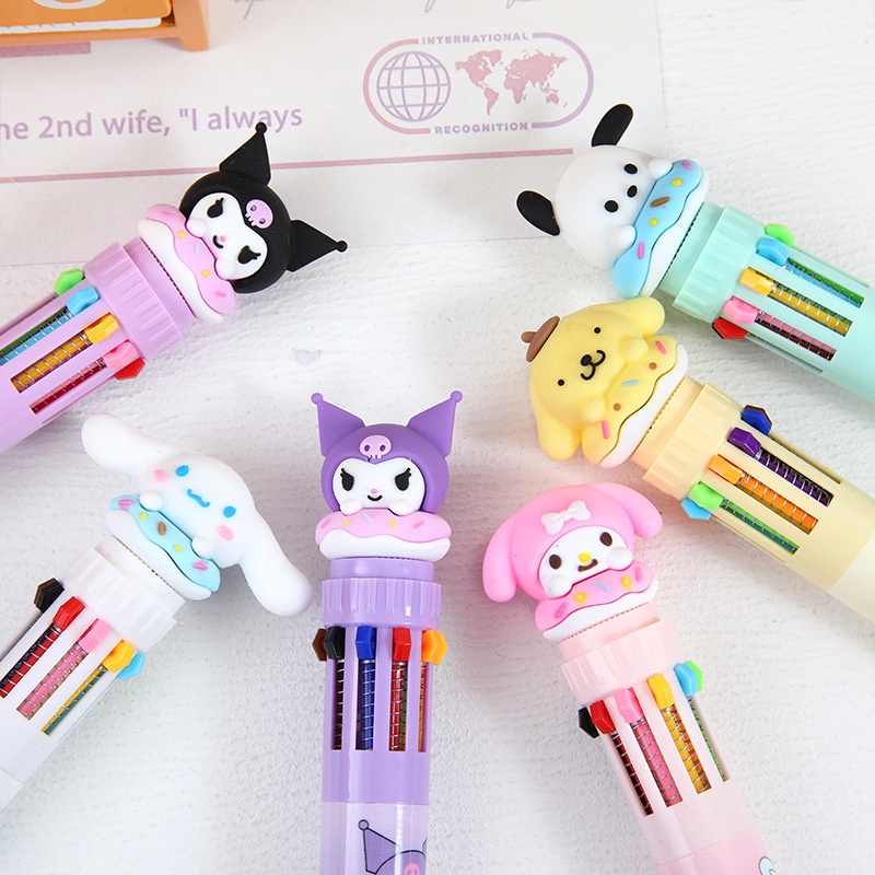 Sanrio Bút Bi 10 Màu Xinh Xắn Chất Lượng