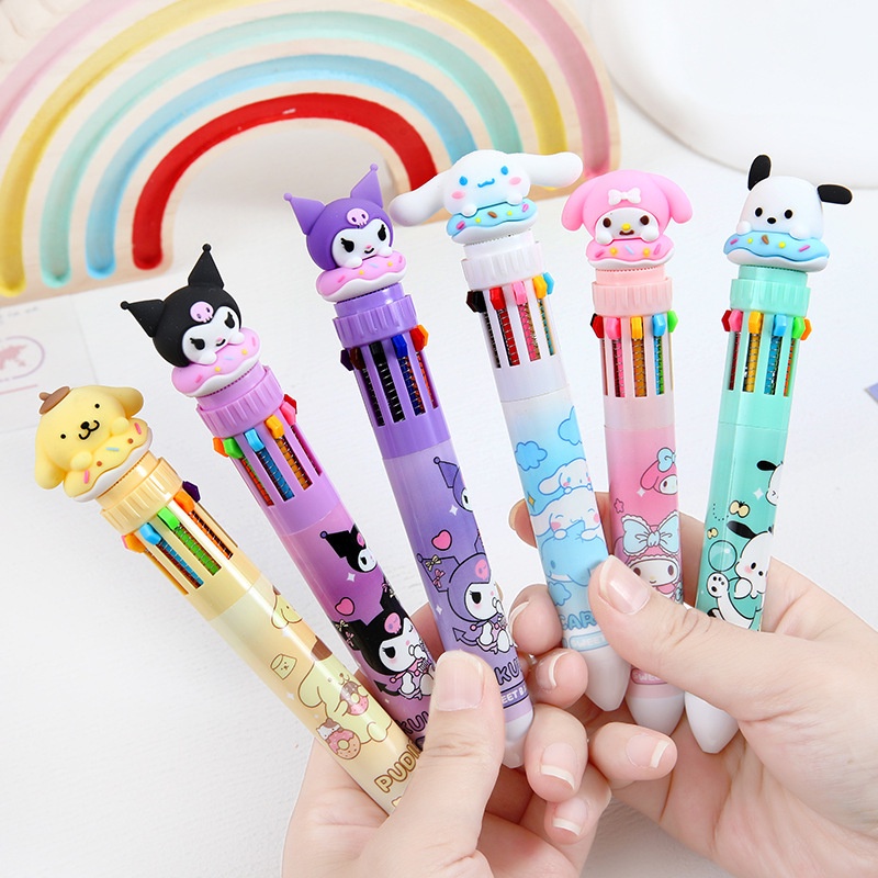 Sanrio Bút Bi 10 Màu Xinh Xắn Chất Lượng
