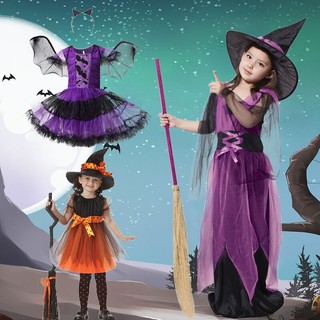 Bộ trang phục hóa trang phù thủy nhân dịp halloween cho bé 0828