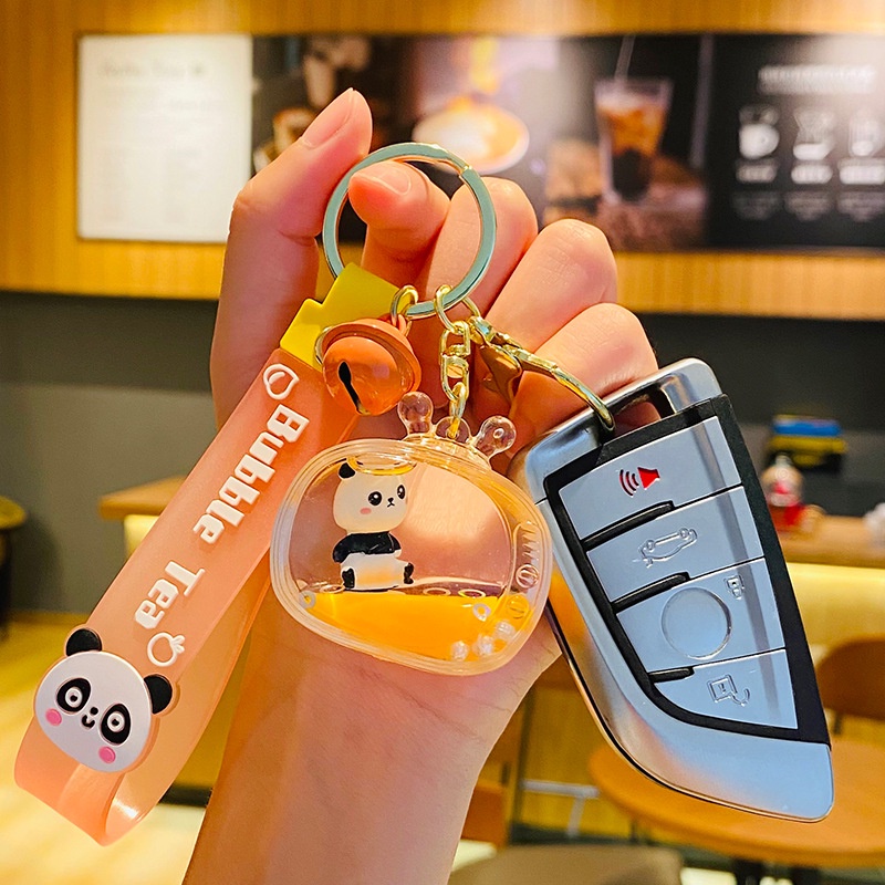 Hoạt Hình Móc Khóa Hình Gấu Trúc / Bình Sữa Đáng Yêu