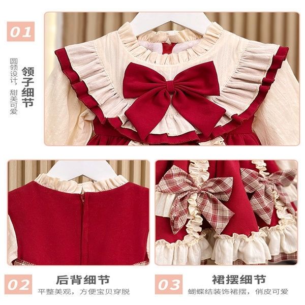 Đầm Công Chúa Phong Cách lolita Thời Trang Xuân Hè Cho Bé Gái