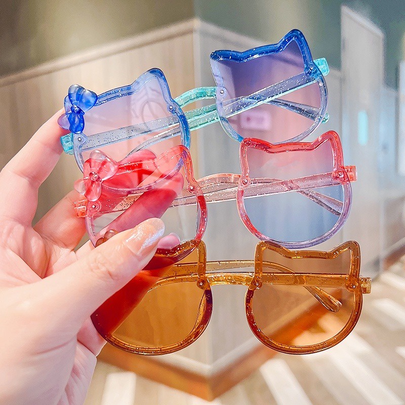 Dễ Thương Kính Mát Hình Mèo Đáng Yêu Chống Tia uv Cho Bé