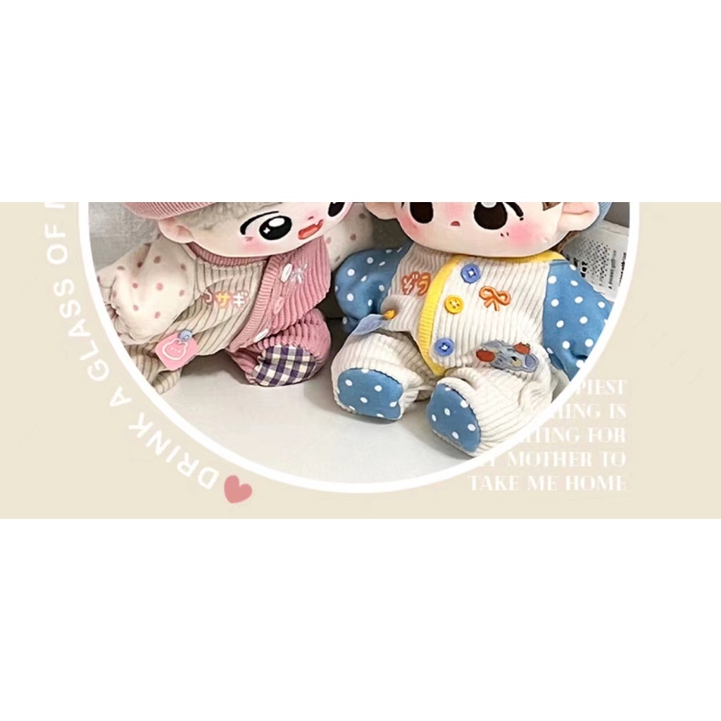 Búp Bê Mặc Quần Áo Trẻ Em Bằng Vải cotton 20cm 0913