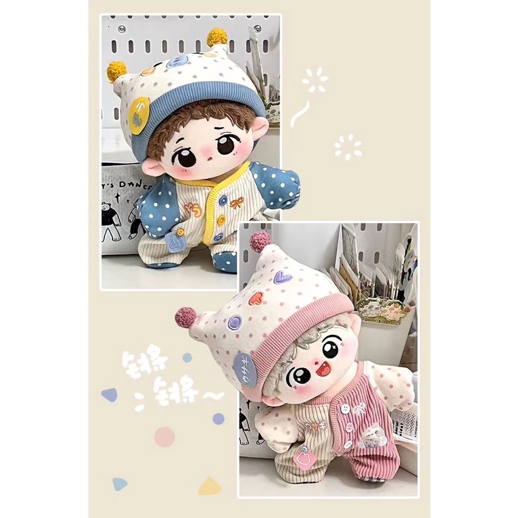 Búp Bê Mặc Quần Áo Trẻ Em Bằng Vải cotton 20cm 0913