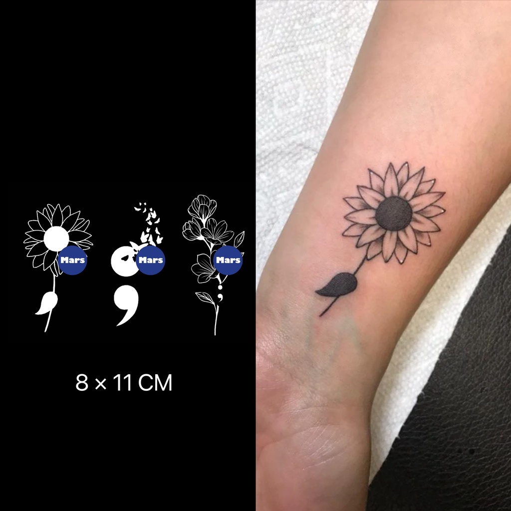 Miếng Dán Hình Xăm Bán Vĩnh Viễn / Hình Xăm Giả / Bán Nguyệt / Hoa Hàn Quốc 2 Tuần Lâu Trôi / mars / mars