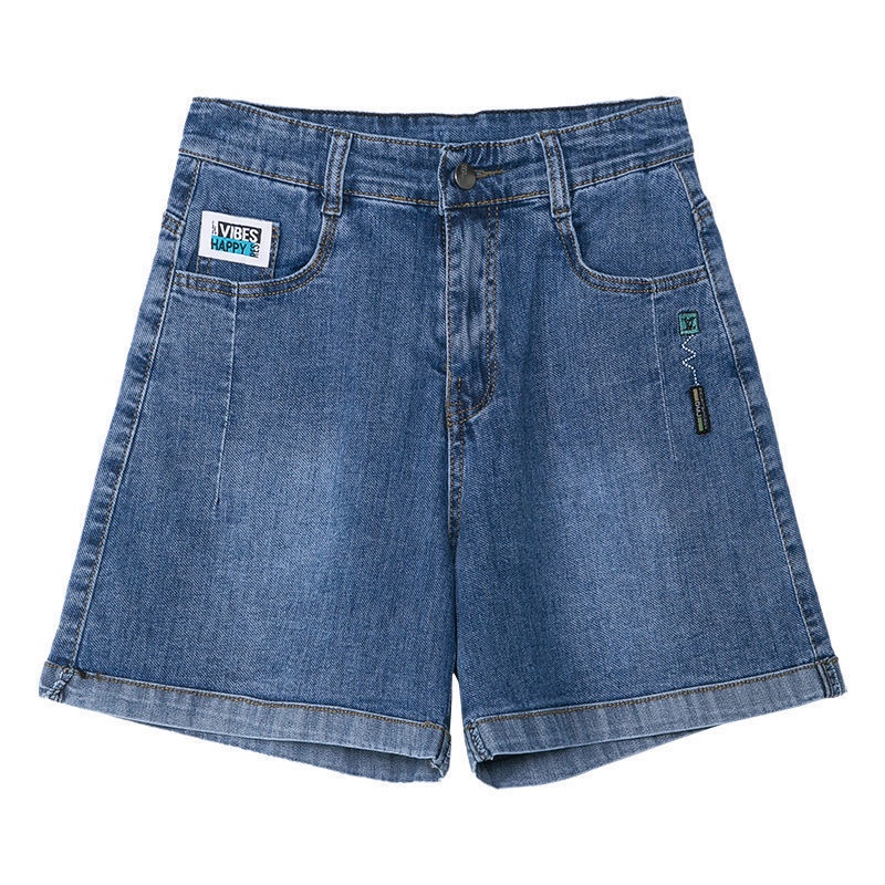 Quần Short denim Mỏng Dáng Chữ a Ống Rộng Lưng Cao Thời Trang Mùa Hè Hàng Mới 2023 Dành Cho Bạn Nữ