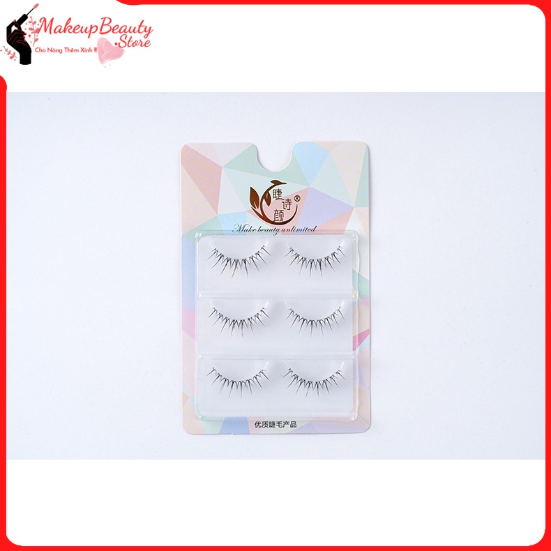 Lông mi giả gân trong tự nhiên tái sử dụng nhiều lần. Chính hãng Make beauty unlimited MS 1234