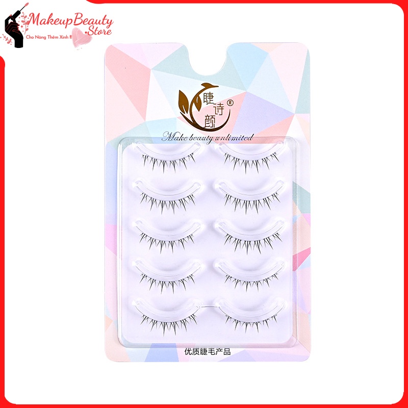 Lông mi giả gân trong tự nhiên tái sử dụng nhiều lần. Chính hãng Make beauty unlimited MS 1234