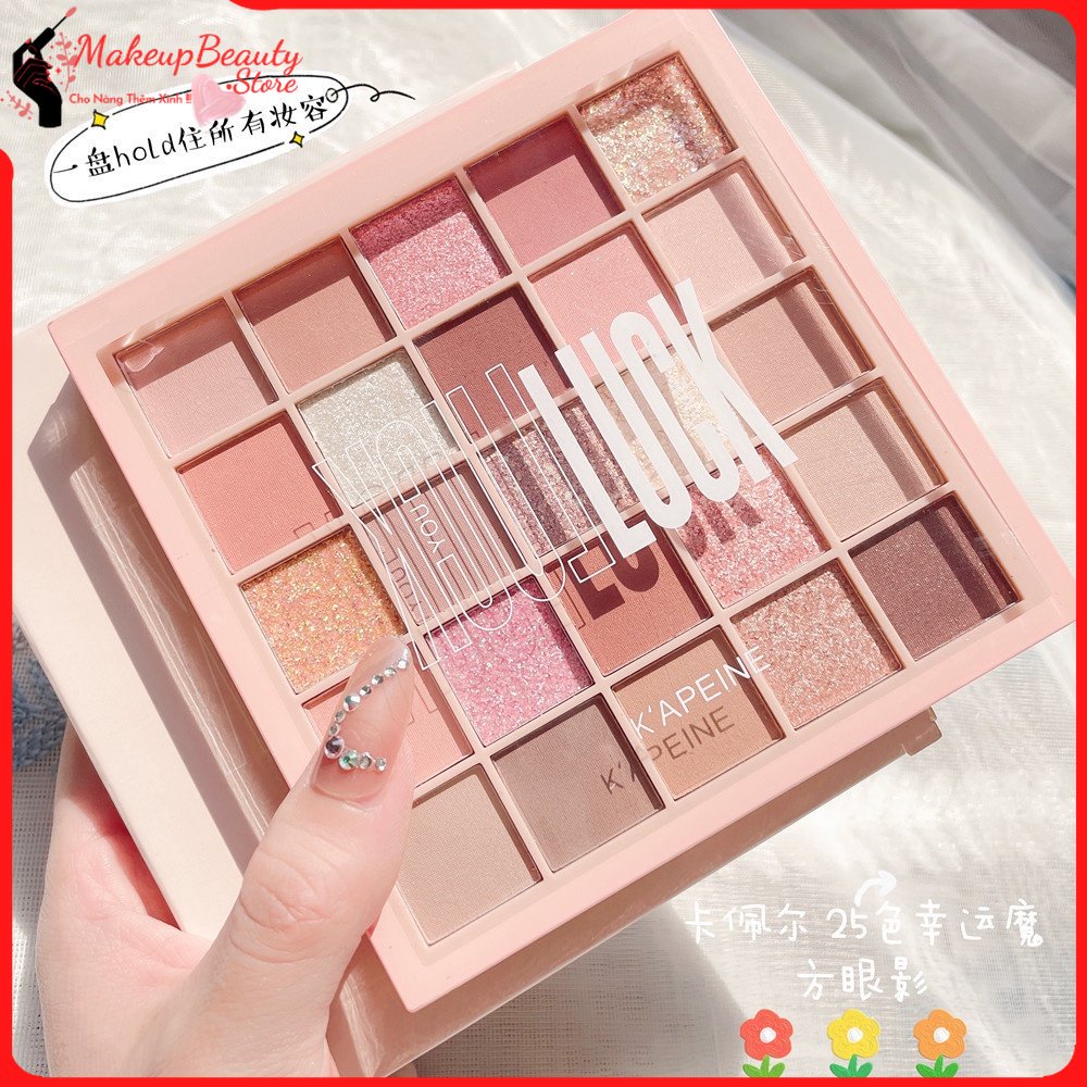 Bảng phấn mắt K'APEINE, phấn mắt nội địa trung 25 ô makeup tông cam hồng đào C5 MS 806