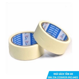Băng dính gáy xanh/ Băng dính giấy các loại 0,5cm/ 1,5cm/ 2,5cm