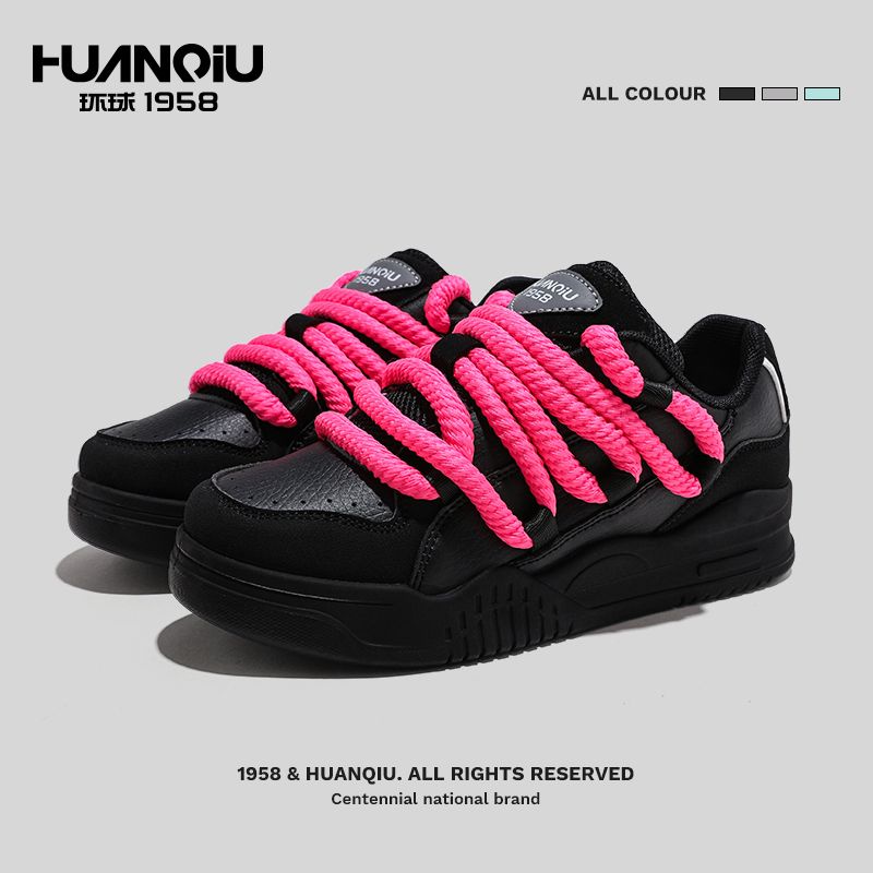 Giày Thể Thao Đế Bánh Mì dopamine 2023 Màu Trắng Phong Cách retro Thông Dụng Cho Cặp Đôi