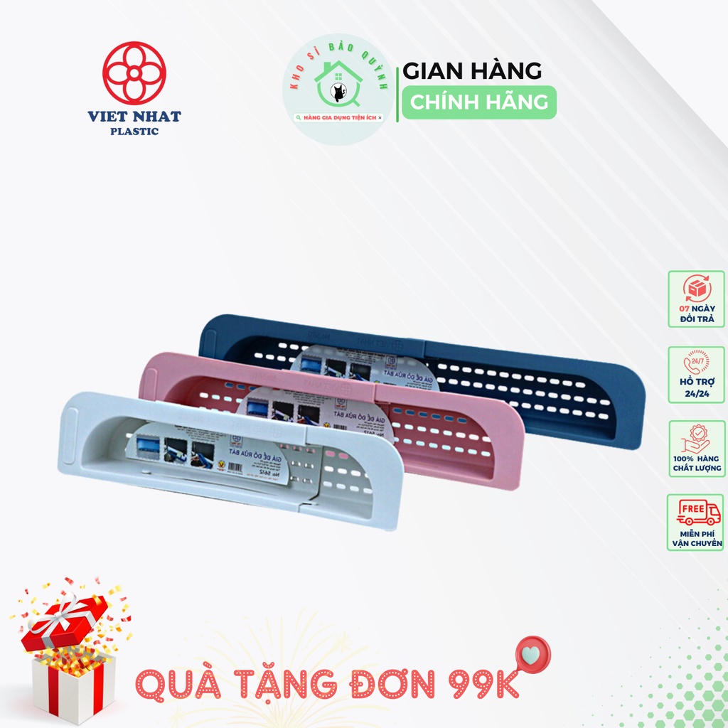 Giá để đồ rửa bát nhựa Việt Nhật 5612 có thể kéo dài, thu gọn đa năng phù hợp với tất cả bồn rửa chén