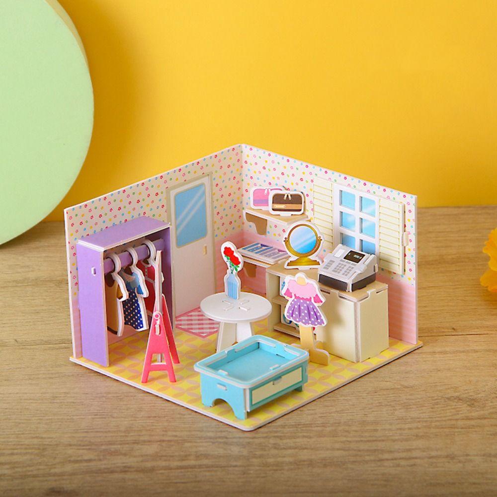 Đồ Chơi Xếp Hình Ngôi Nhà 3d Dễ Thương Dùng Làm Quà Tặng Sinh Nhật