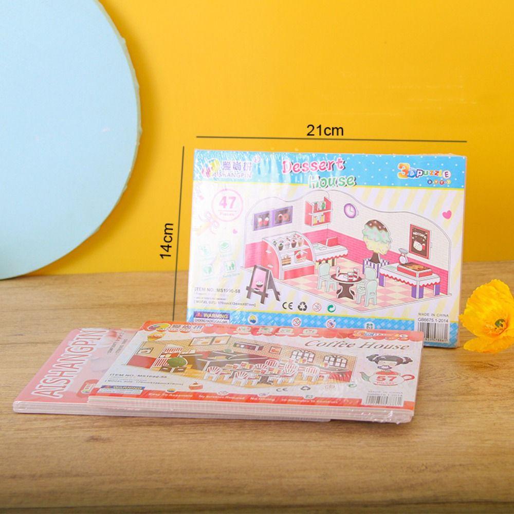 Đồ Chơi Xếp Hình Ngôi Nhà 3d Dễ Thương Dùng Làm Quà Tặng Sinh Nhật