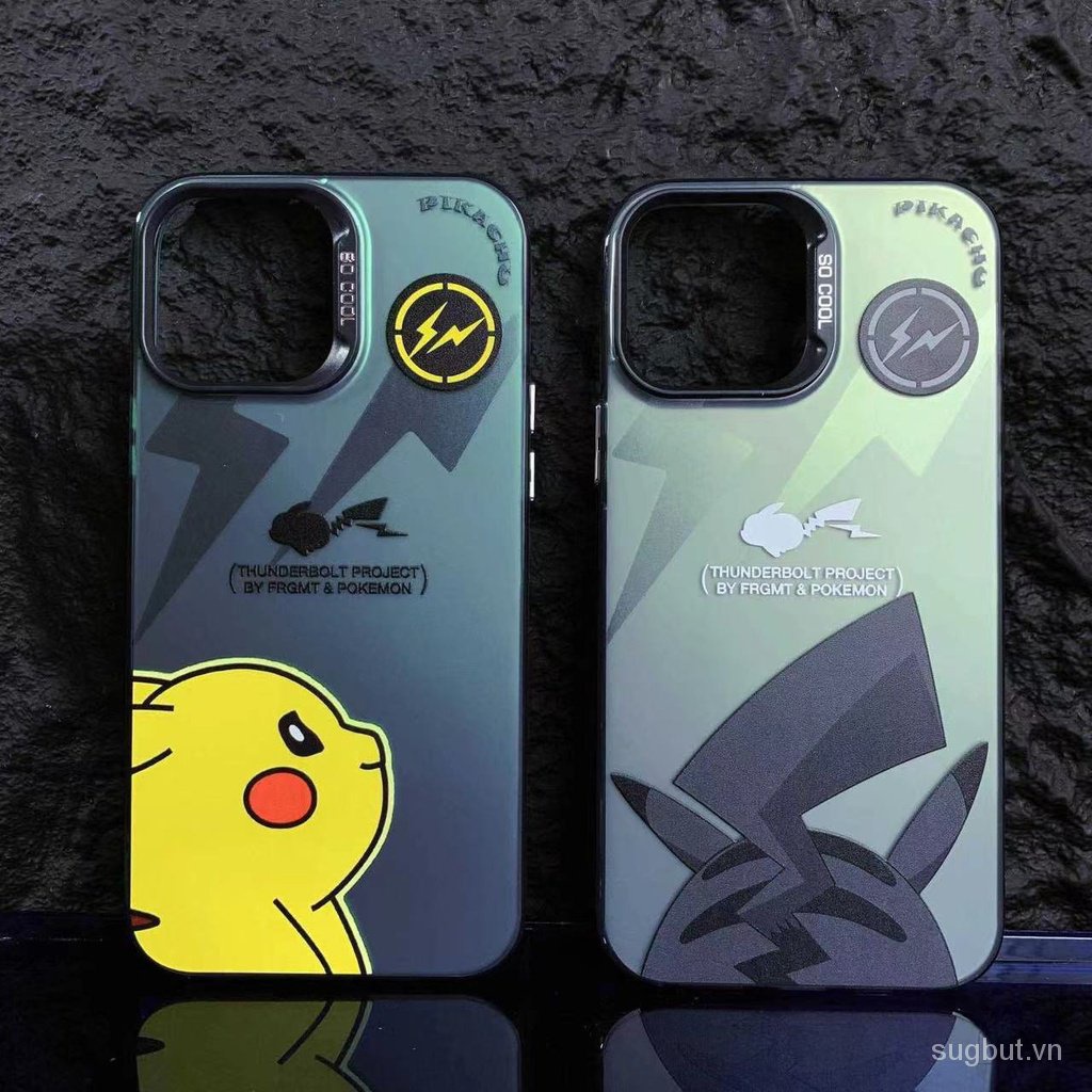 Ốp Điện Thoại Cứng Chống Sốc In Hình pikachu Cho iphone 11 pro max 12 pro max 13 pro max 14 pro max 14plus xr x xs max