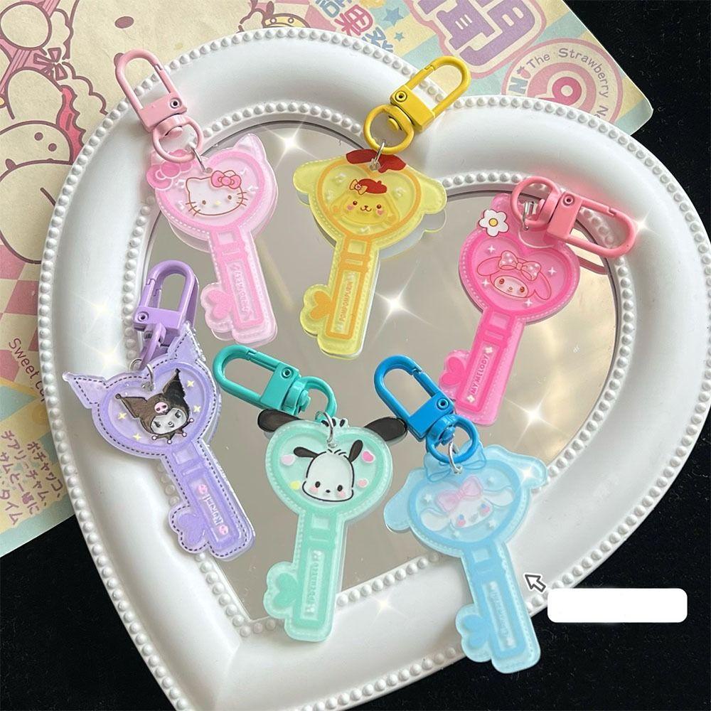 Shanlin Móc Khóa acrylic mini Hình Hoạt Hình Phong Cách Hàn Quốc Trang Trí Ba Lô