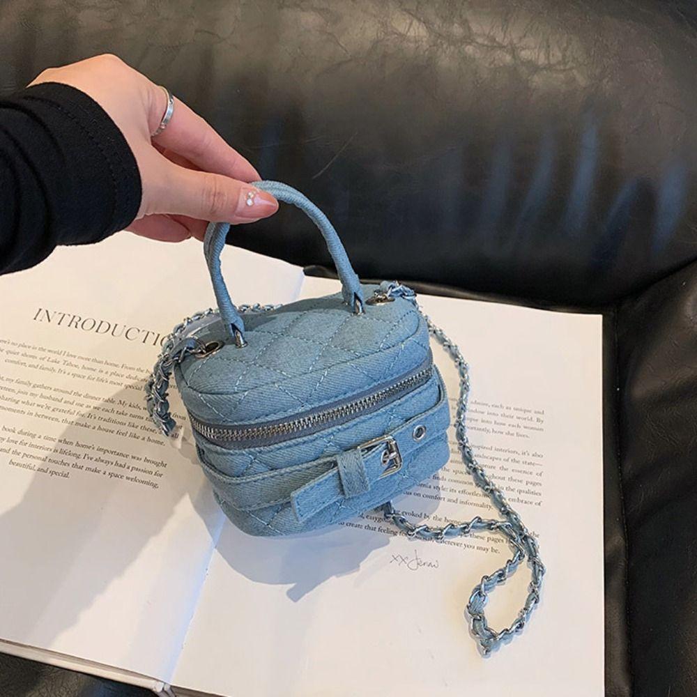 Elmer1 Túi denim Đeo Chéo Vai Nhỏ Xinh Đựng Son Môi / Tiền Xu Thời Trang
