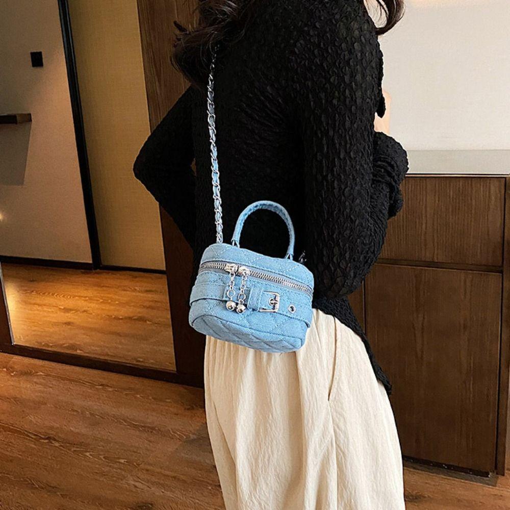 Elmer1 Túi denim Đeo Chéo Vai Nhỏ Xinh Đựng Son Môi / Tiền Xu Thời Trang