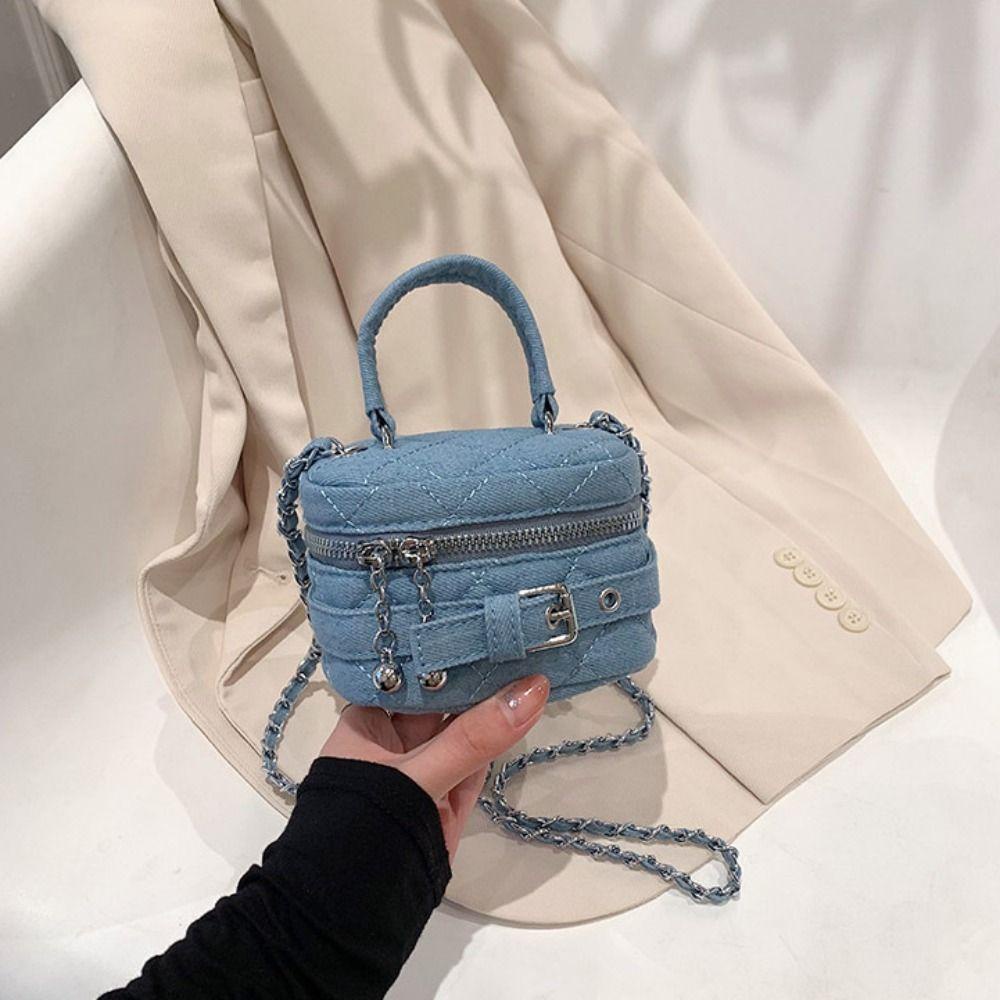 Túi Xách denim Đeo Chéo Vai Đựng Son Môi Thời Trang Xu Hướng Cho Nữ