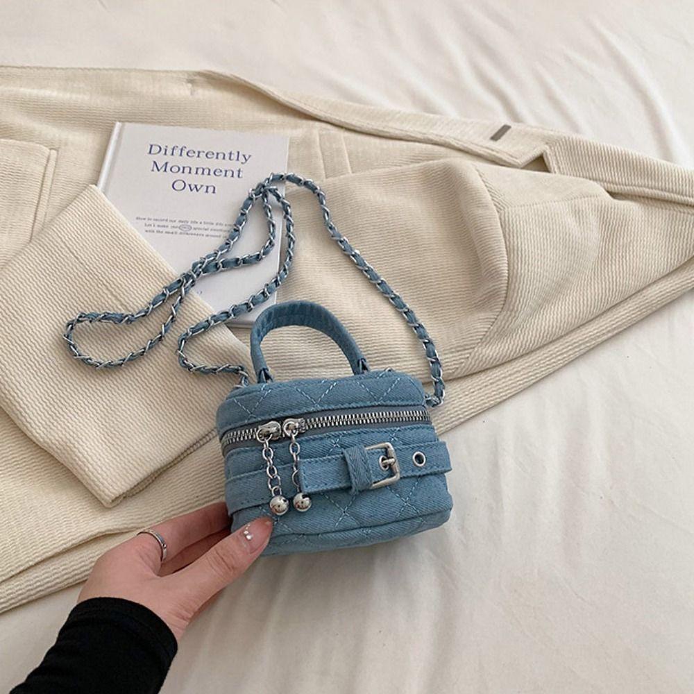 Elmer1 Túi denim Đeo Chéo Vai Nhỏ Xinh Đựng Son Môi / Tiền Xu Thời Trang