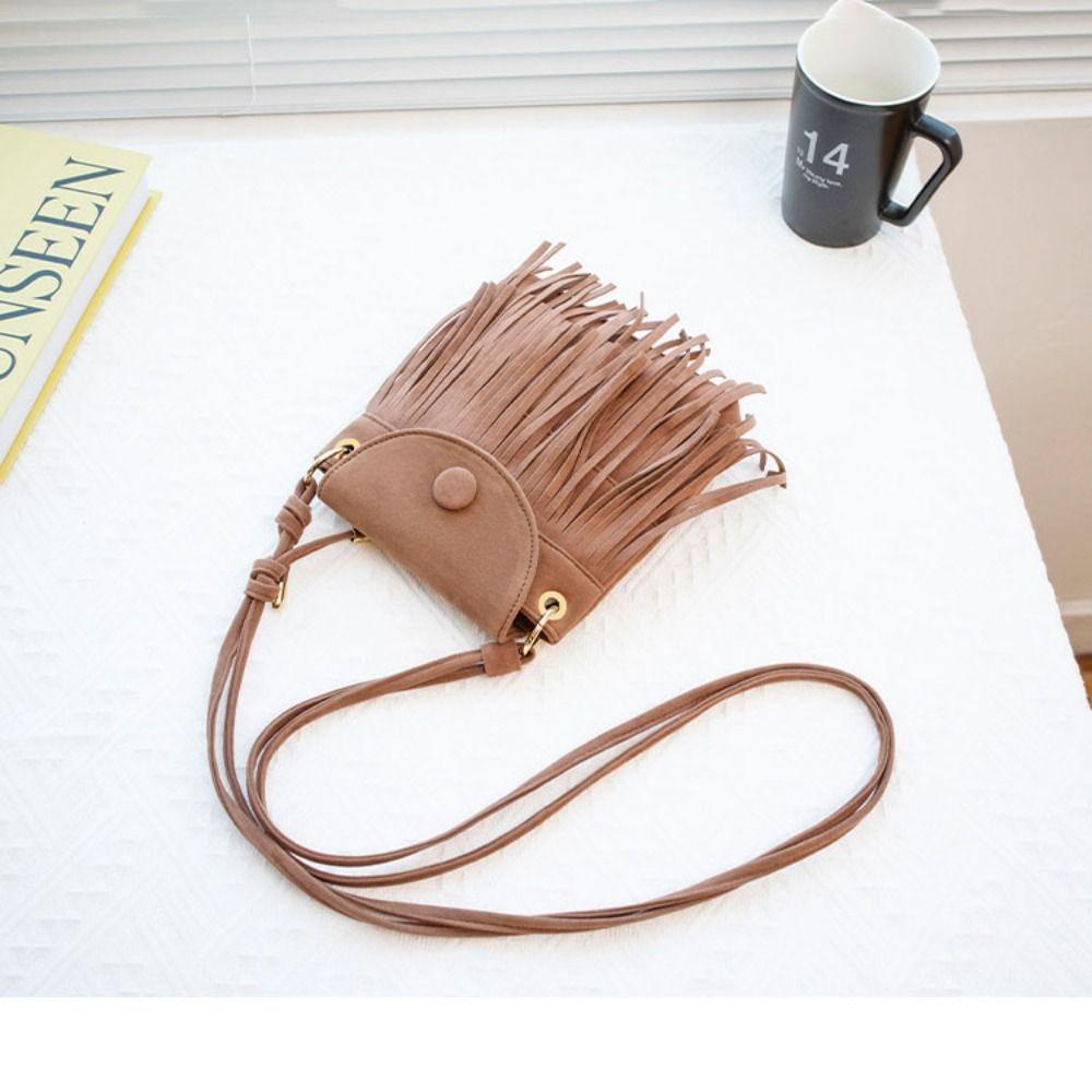 One Túi Xách Da pu Thiết Kế Tua Rua Phong Cách bohemian Thời Trang Cho Nữ