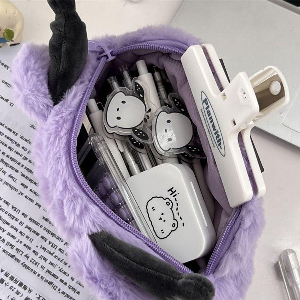 Túi Đựng Bút Chì Lông Xù Cỡ Lớn Cho Học Sinh