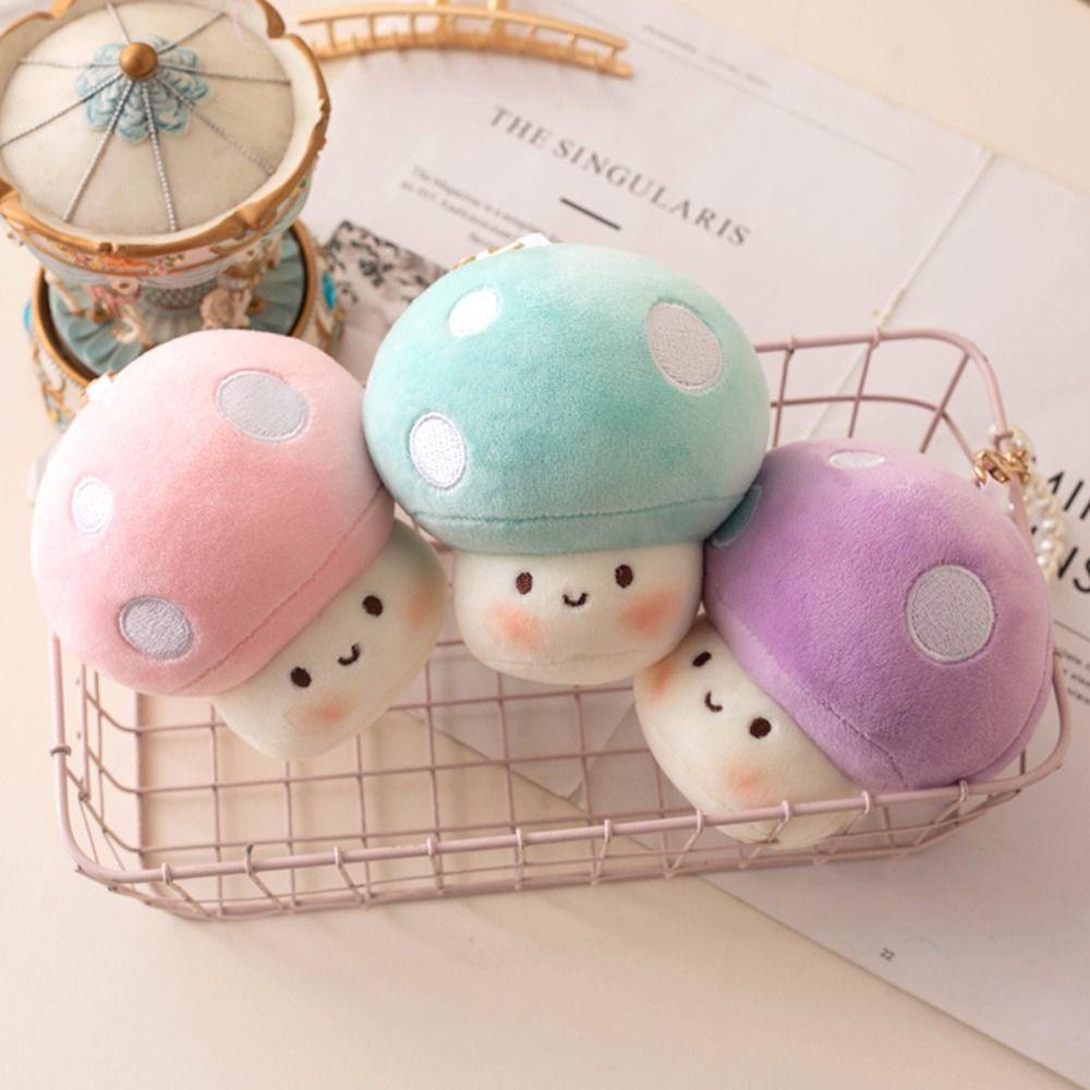 Mmluck Mush Bông Móc Khóa pp cotton Hình Nấm Hoạt Hình Tinh Tế Kèm Móc Khóa