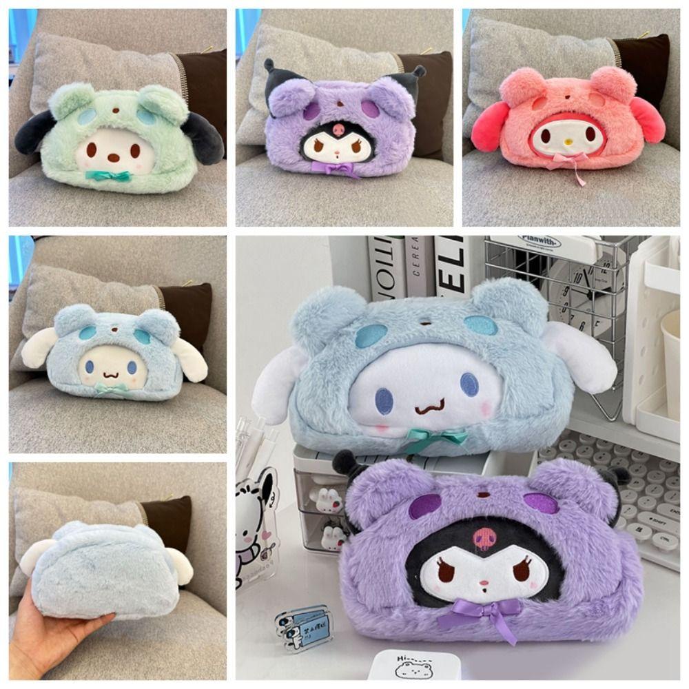 Túi Đựng Bút Chì Lông Xù Cỡ Lớn Cho Học Sinh