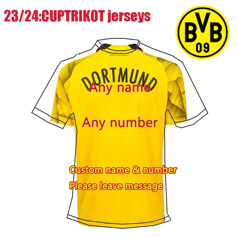 Áo Thun Bóng Đá Dáng Rộng Số 23-24 dortmund 23 / 24 Chất Lượng Cao