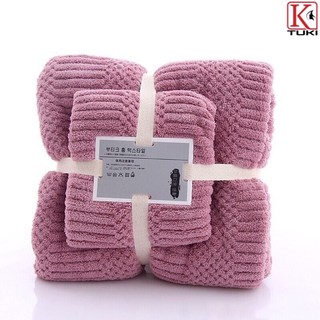 Set 2 Khăn Lông Cừu Hàn Quốc(Khăn Tắm+Khăn Gội đầu) NgọcLinh.Store