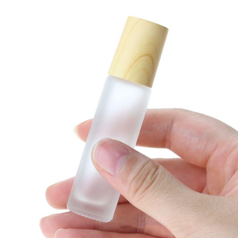 Chai Đựng Nước Hoa / Tinh Dầu / Nước Hoa Dạng Lăn Bằng Thủy Tinh / Hạt Gỗ Đầu Lăn 5ml / 10ml