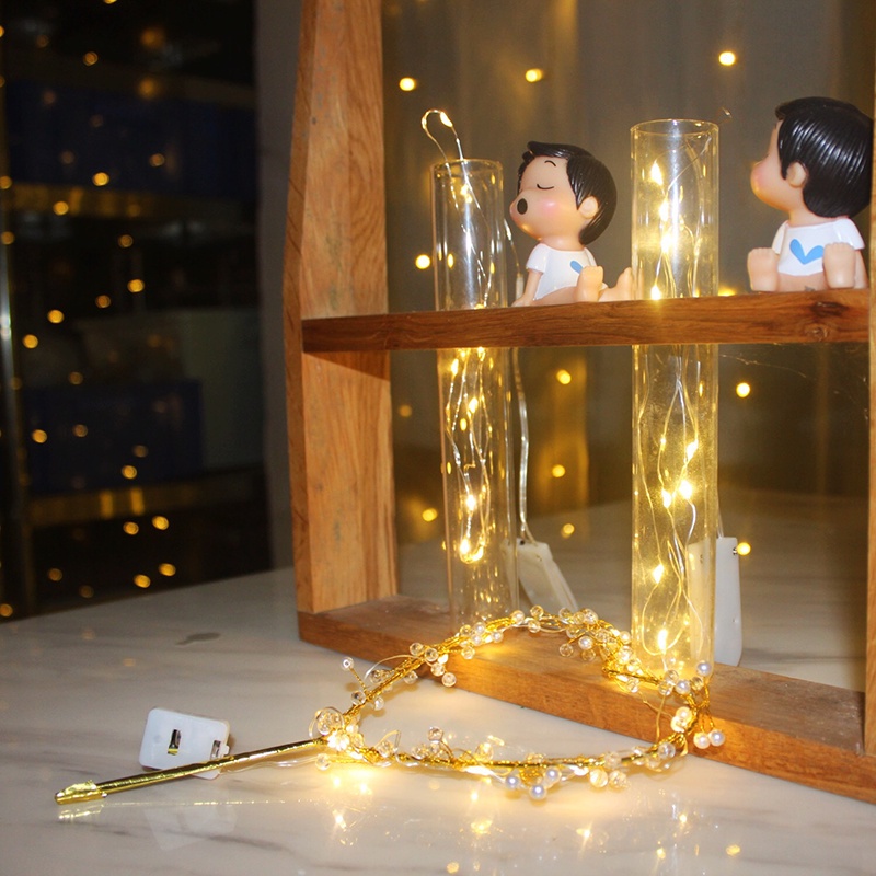 Dây Đèn LED 3M 3 Chế Độ Ánh Sáng Thần Tiên Trang Trí Trong Và Ngoài Nhà Đèn led Dây Tóc 3 Chế Độ 3m Dùng Trang Trí đèn led trang trí